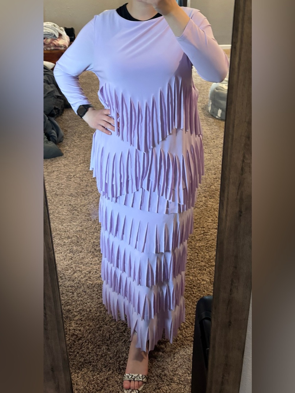 Lavender Carwash skirt/shirt combo
